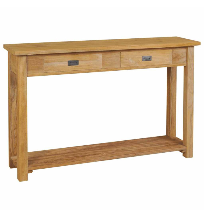 Table console teck massif 120x30x80 cm | Mobilier & Déco