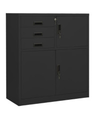 Armoire de bureau Anthracite 90x40x102 cm Acier | Mobilier & Déco