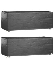 Housses salon de jardin 2pcs 8œillets 192x82x65cm rectangulaire | Mobilier & Déco