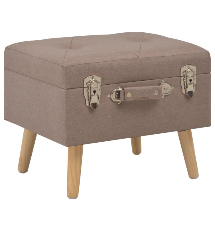 Tabouret de rangement 40 cm Marron Tissu | Mobilier & Déco