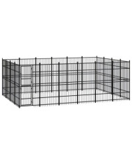 Chenil d'extérieur pour chiens Acier 22,12 m² | Mobilier & Déco