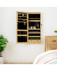 Armoire à bijoux avec miroir et éclairage LED mural | Mobilier & Déco