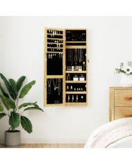 Armoire à bijoux avec miroir et éclairage LED mural | Mobilier & Déco