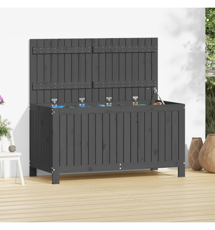 Boîte de rangement de jardin Gris 121x55x64 cm Bois de pin | Mobilier & Déco