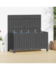 Boîte de rangement de jardin Gris 121x55x64 cm Bois de pin | Mobilier & Déco