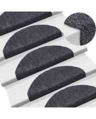 Tapis autoadhésifs de marches 10 pcs Gris foncé 65x21x4 cm | Mobilier & Déco