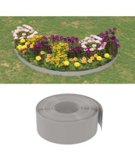 Bordures de jardin 2 pcs gris 10 m 20 cm polyéthylène | Mobilier & Déco