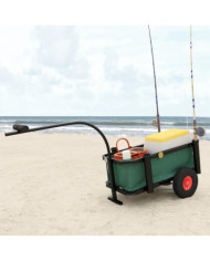 Chariot de pêche avec sac noir acier | Mobilier & Déco