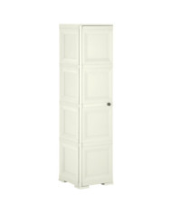 Armoire plastique 40x43x164 cm design bois glace à la vanille | Mobilier & Déco