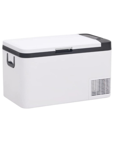 Glacière avec poignée noir et blanc 18 L PP et PE | Mobilier & Déco