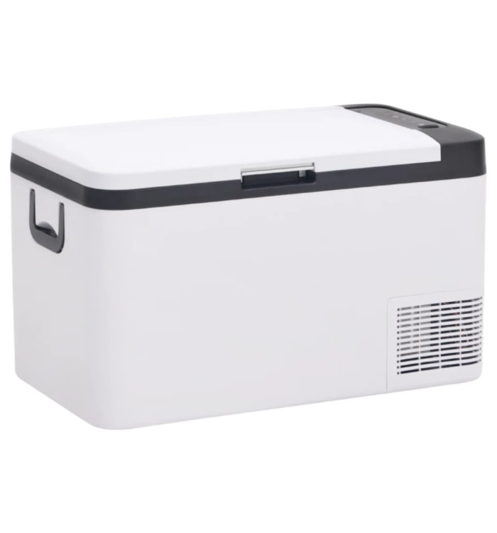 Glacière avec poignée noir et blanc 18 L PP et PE | Mobilier & Déco