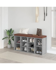 Banc à chaussures Sonoma gris 103x30x48 cm Bois d'ingénierie | Mobilier & Déco