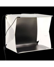 Boîte à lumière studio LED pliable 40x34x37 cm Plastique Blanc | Mobilier & Déco