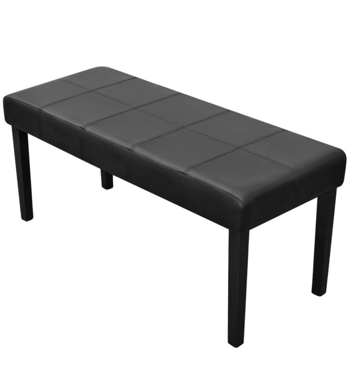Banc en cuir synthétique de haute qualité Noir | Mobilier & Déco