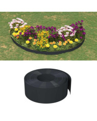 Bordures de jardin 5 pcs noir 10 m 20 cm polyéthylène | Mobilier & Déco