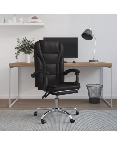 Fauteuil inclinable de bureau Noir Similicuir | Mobilier & Déco