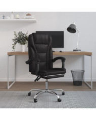 Fauteuil inclinable de bureau Noir Similicuir | Mobilier & Déco