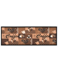 Tapis de cuisine lavable Marron café 60x300 cm | Mobilier & Déco