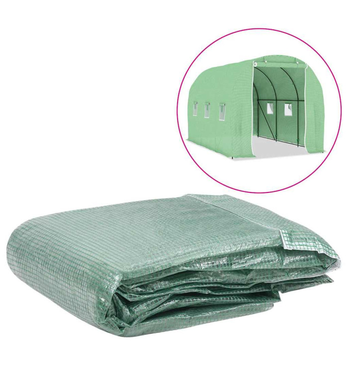 Couverture de remplacement de serre (6,86m²) 200x343x200cm Vert | Mobilier & Déco