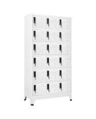 Armoire à casiers Blanc 90x40x180 cm Acier | Mobilier & Déco