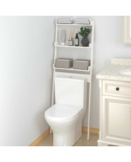 Étagère de toilette Blanc 63,5x32x179 cm Bois de pin massif | Mobilier & Déco