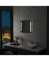 Miroir mural à LED pour salle de bains 60x50 cm | Mobilier & Déco