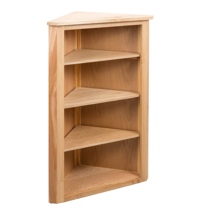 Étagère d'angle 59x36x100 cm Bois de chêne massif | Mobilier & Déco