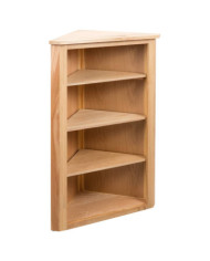 Étagère d'angle 59x36x100 cm Bois de chêne massif | Mobilier & Déco