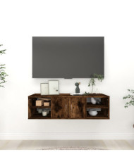 Étagère murale chêne fumé 102x30x29 cm bois d'ingénierie | Mobilier & Déco
