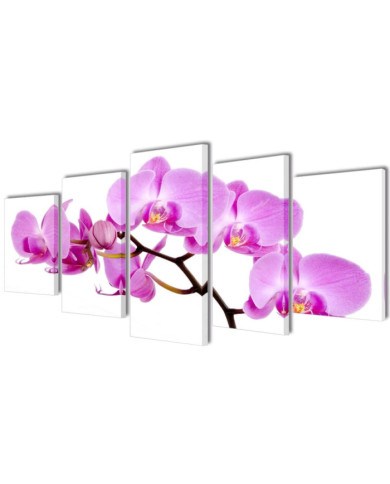 Set de toiles murales imprimées Orchidée 200 x 100 cm | Mobilier & Déco