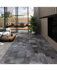Dalles de plancher autoadhésive 20 pcs PVC Structure à bois | Mobilier & Déco