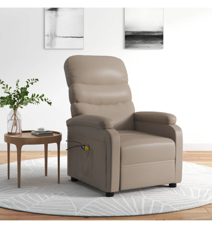Fauteuil de massage électrique Cappuccino Similicuir | Mobilier & Déco