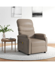 Fauteuil de massage électrique Cappuccino Similicuir | Mobilier & Déco
