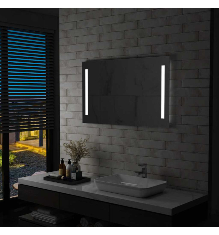 Miroir mural à LED pour salle de bains 100x60 cm | Mobilier & Déco