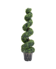 Plante de buis artificiel en spirale avec pot Vert 117 cm | Mobilier & Déco