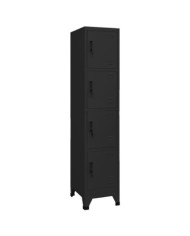 Armoire à casiers Noir 38x45x180 cm Acier | Mobilier & Déco