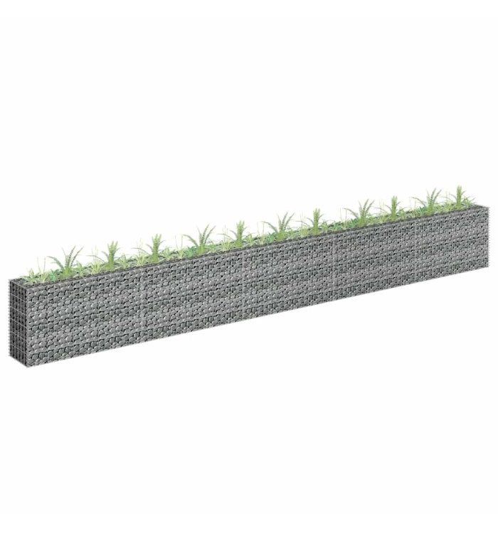 Lit surélevé à gabion Acier galvanisé 450x30x60 cm | Mobilier & Déco