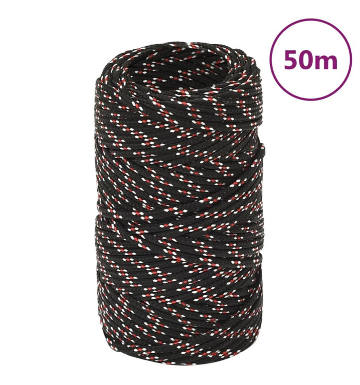 Corde de bateau Noir 2 mm 50 m Polypropylène | Mobilier & Déco