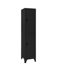 Armoire à casiers Noir 38x45x180 cm Acier | Mobilier & Déco