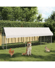 Chenil extérieur avec toit 400x100x150 cm | Mobilier & Déco