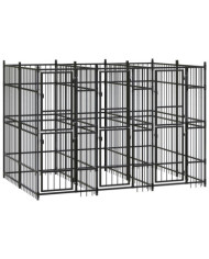 Chenil d'extérieur pour chiens Acier 5,53 m² | Mobilier & Déco