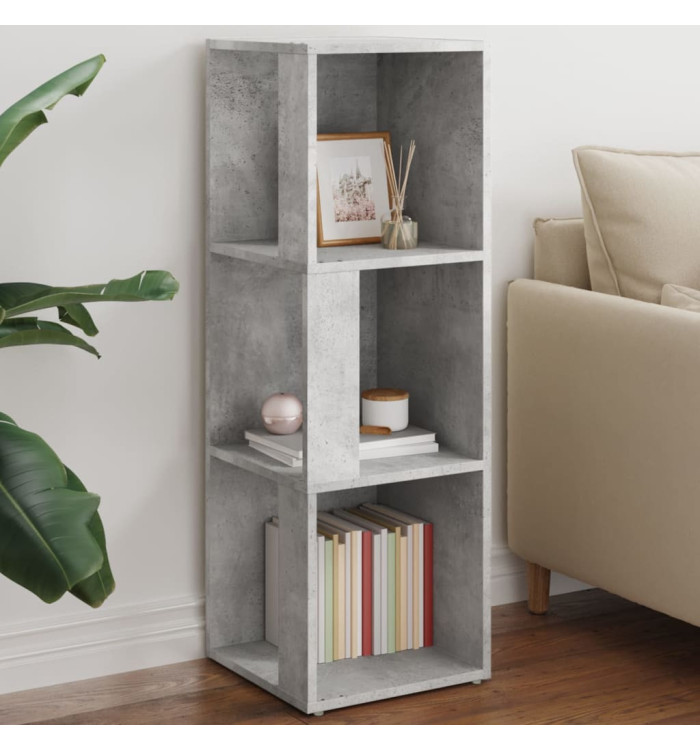 Armoire d'angle Gris béton 33x33x100 cm Bois d'ingénierie | Mobilier & Déco