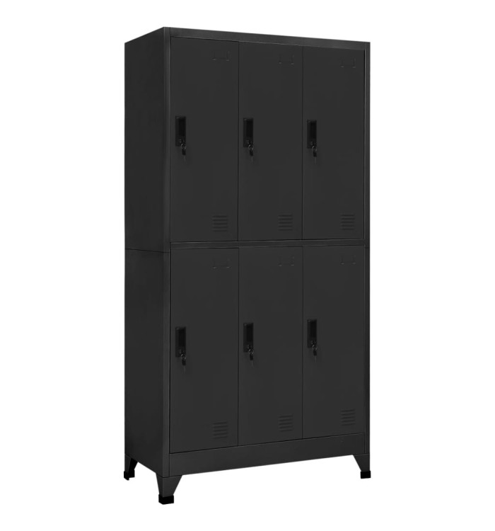 Armoire à casiers Anthracite 90x45x180 cm Acier | Mobilier & Déco