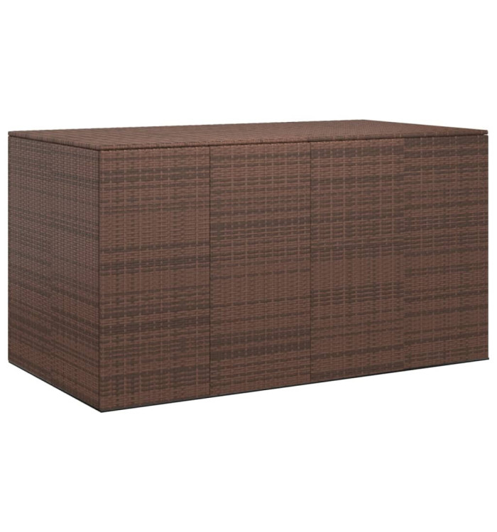 Boîte à coussins de jardin Résine tressée 194x100x103 cm Marron | Mobilier & Déco