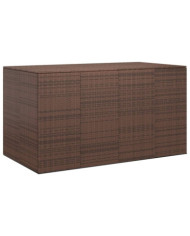 Boîte à coussins de jardin Résine tressée 194x100x103 cm Marron | Mobilier & Déco
