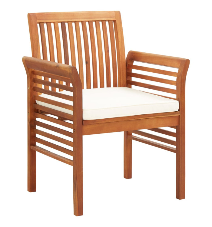 Chaises à manger de jardin et coussins lot de 8 Bois acacia | Mobilier & Déco