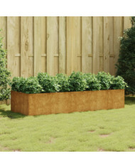 Lit surélevé de jardin 200x80x40 cm acier corten | Mobilier & Déco