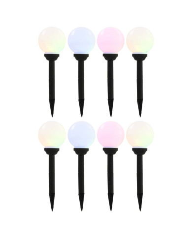 Lampes solaires sphériques LED de jardin 8 pcs 15 cm RVB | Mobilier & Déco