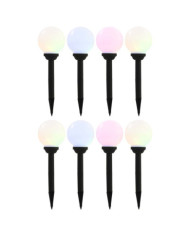 Lampes solaires sphériques LED de jardin 8 pcs 15 cm RVB | Mobilier & Déco