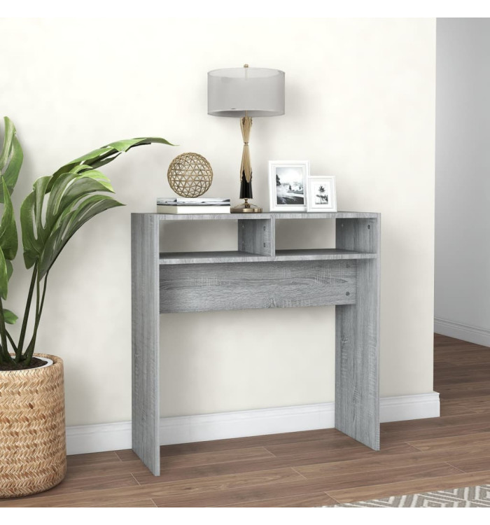 Table console Sonoma gris 78x30x80 cm Bois d'ingénierie | Mobilier & Déco